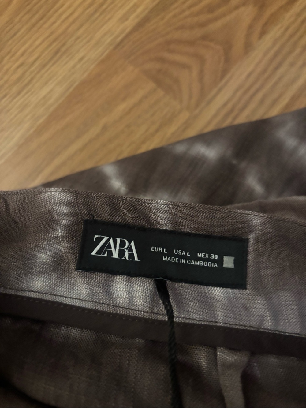 Zara Wide-Leg Tie-Dye Wrap Pants in Charcoal Size Large - Picture 7 of 10
